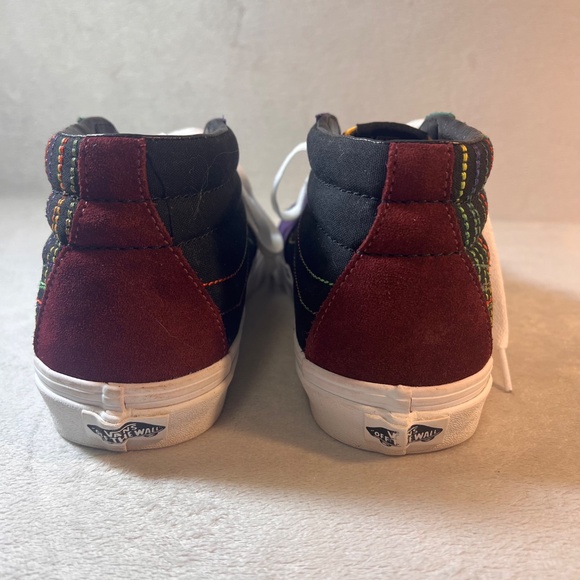 Vans Sk8-Mid Frenzy Dark Rainbow High Tops Skateboard Shoe Size 9 M / 10.5 W - Picture 6 of 13